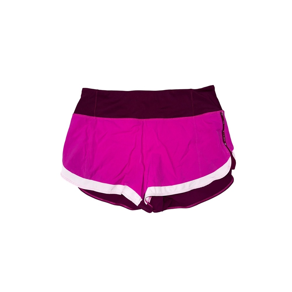Athleta Colorblock Running Shorts Women‎ Medium Pink Purple Excellent Activewear